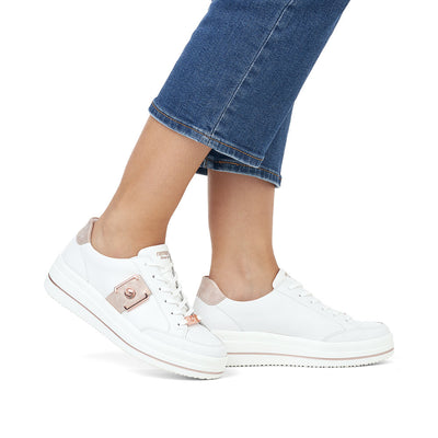 REMONTE - D1C02-80 LACED PLATFORM SHOE - WHITE COMBI