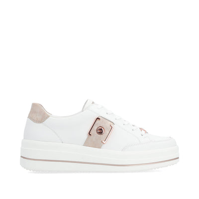 REMONTE - D1C02-80 LACED PLATFORM SHOE - WHITE COMBI