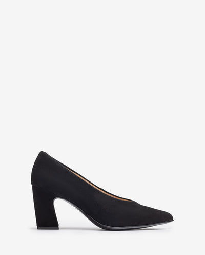 UNISA - KRAMP HIGH HEEL COURT SHOE - BLACK SUEDE