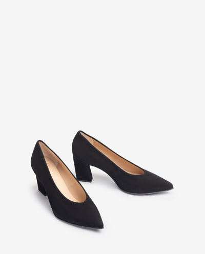 UNISA - KRAMP HIGH HEEL COURT SHOE - BLACK SUEDE