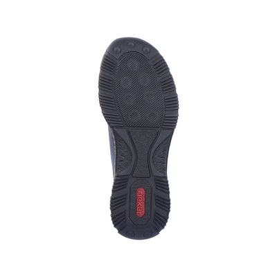 RIEKER - N32G0-00 TOGGLE LACE COMFORT SHOE WITH CORK MIDSOLE - BLACK