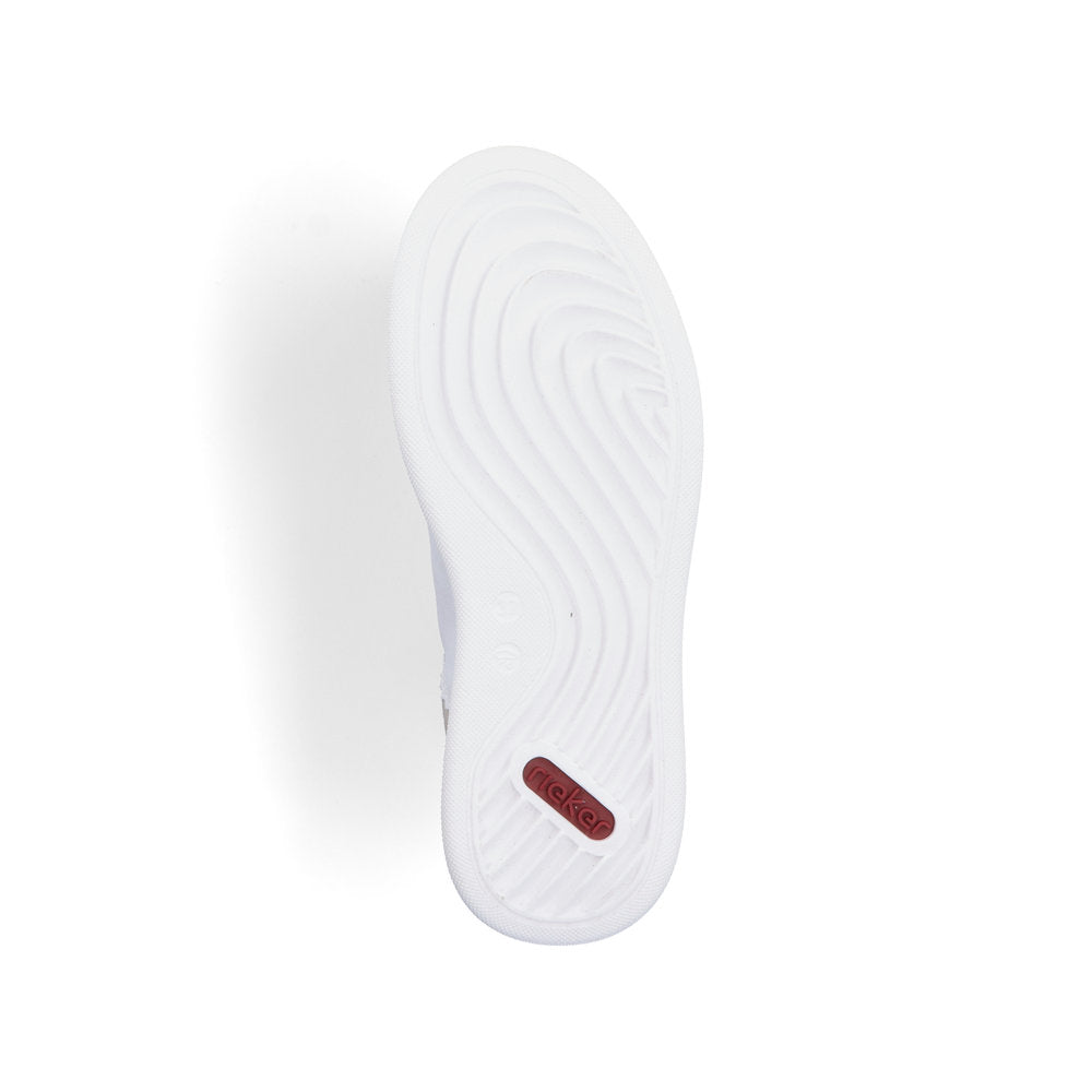 RIEKER - N5440-80 LACED FASHION SHOE - WHITE/GOLD