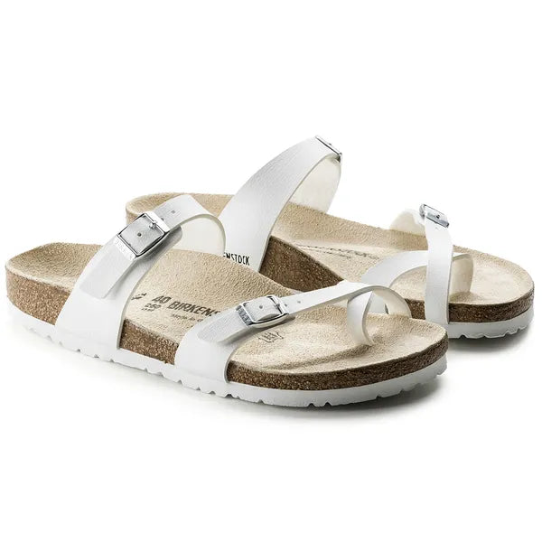 BIRKENSTOCK - MAYARI-TOE-POST MULE - WHITE
