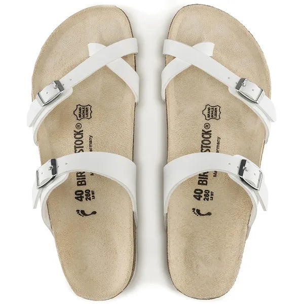 BIRKENSTOCK - MAYARI-TOE-POST MULE - WHITE