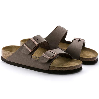 BIRKENSTOCK - ARIZONA LDS FLAT MULE - BROWN SUEDE
