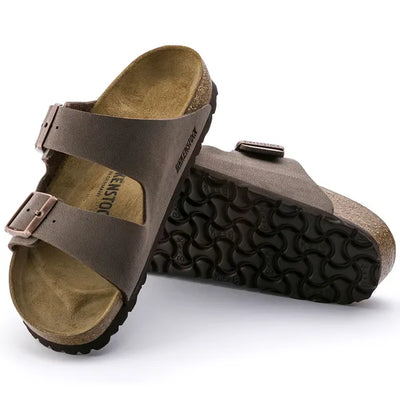 BIRKENSTOCK - ARIZONA LDS FLAT MULE - BROWN SUEDE