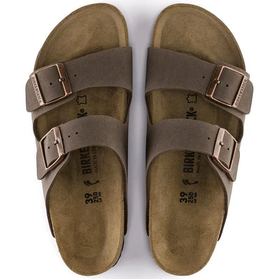 BIRKENSTOCK - ARIZONA LDS FLAT MULE - BROWN SUEDE