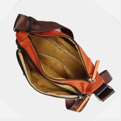 BINNARI - 20282 ESTEPONA CROSSBODY BAG - BEIGE/ORANGE MULTI