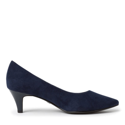 TAMARIS - MED HEEL COURT SHOE - NAVY SUEDE