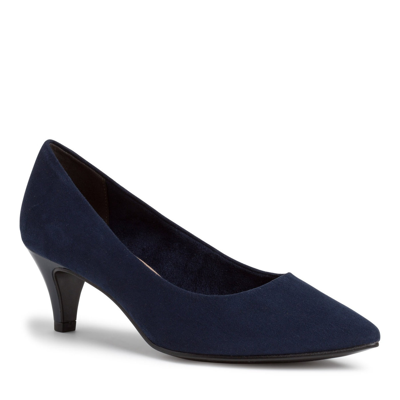 TAMARIS - MED HEEL COURT SHOE - NAVY SUEDE