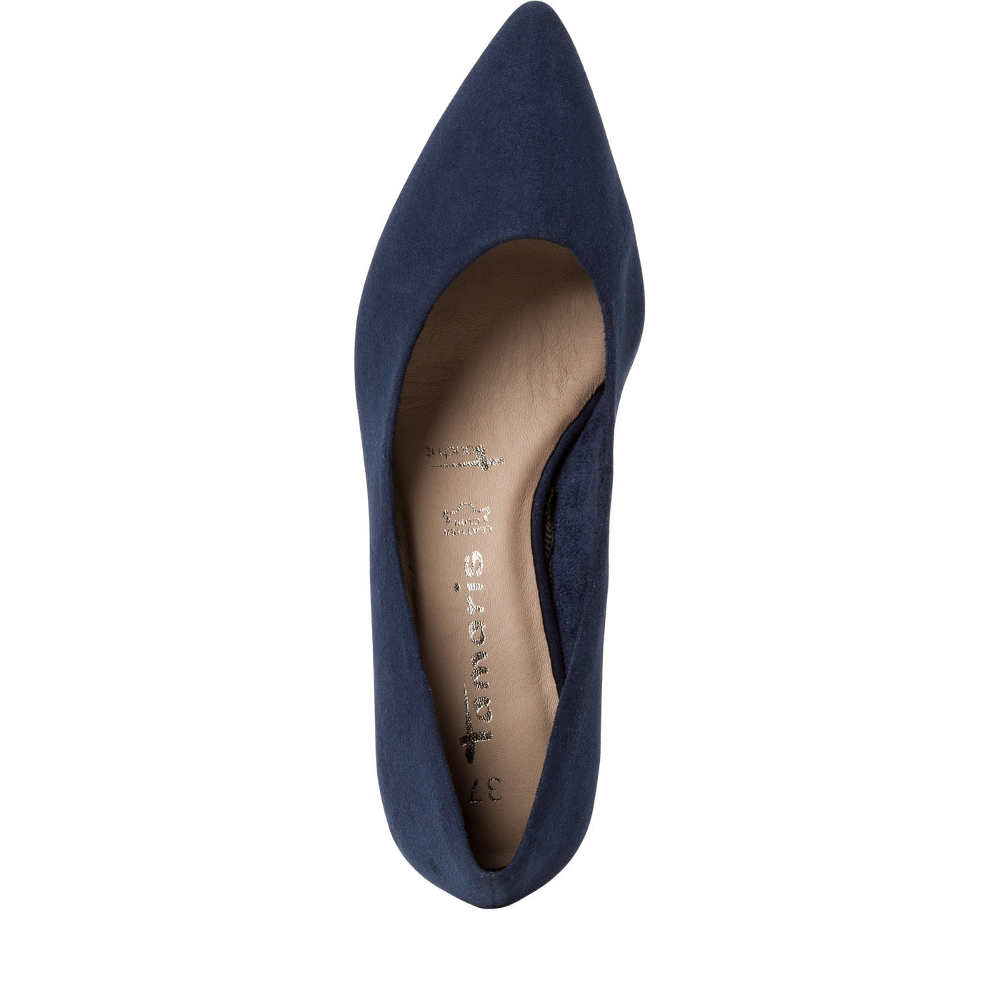 TAMARIS - MED HEEL COURT SHOE - NAVY SUEDE