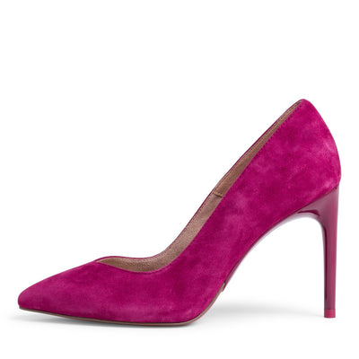 TAMARIS -  HI HEEL COURT SHOE - CRANBERRY