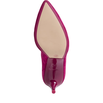 TAMARIS -  HI HEEL COURT SHOE - CRANBERRY