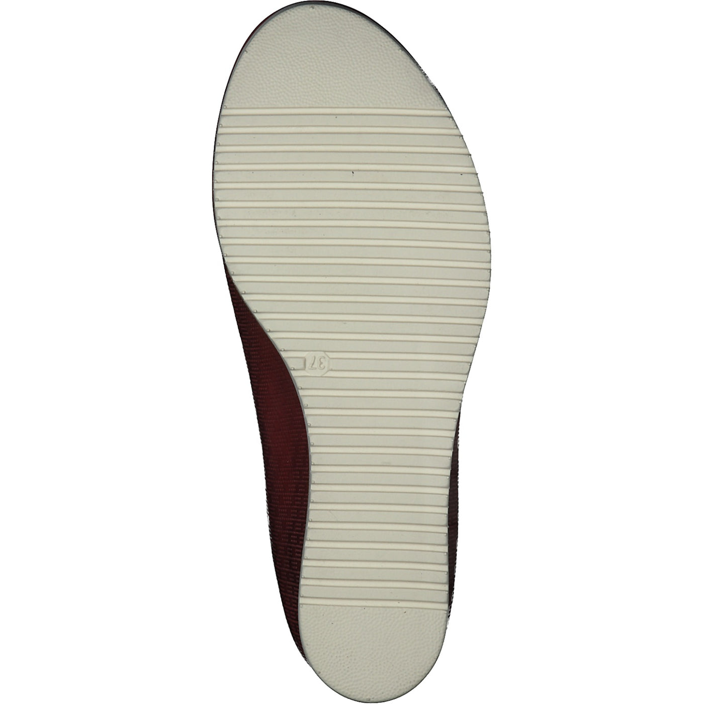 TAMARIS - WEDGE MULE - RED LEATHER