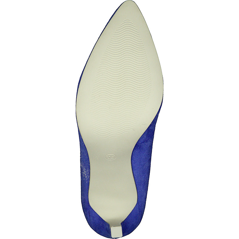 MARCO TOZZI - HI HEEL COURT SHOE - BLUE