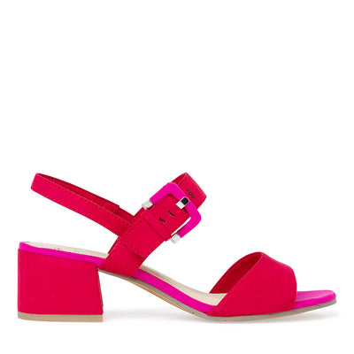 MARCO TOZZI - LOW HEEL SANDAL - RED COMB