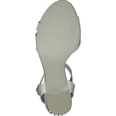 MARCO TOZZI - MEDIUM HEEL SANDAL - WHITE PATENT