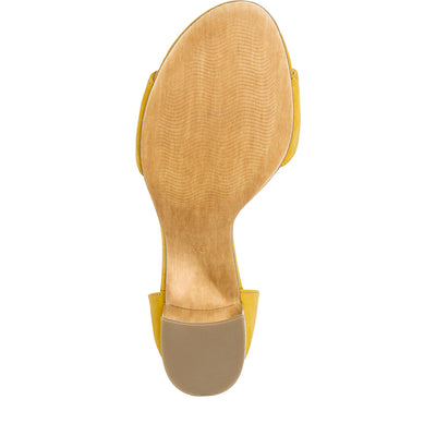 MARCO TOZZI - BLOCK HEEL SANDAL - YELLOW