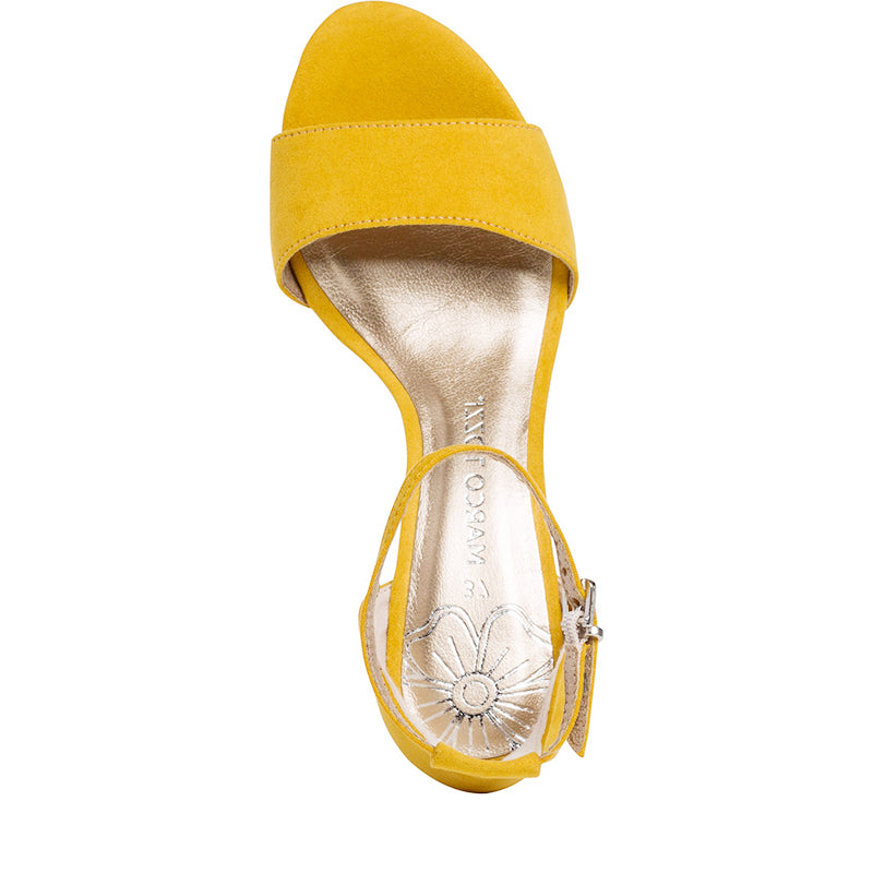 MARCO TOZZI - BLOCK HEEL SANDAL - YELLOW