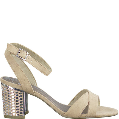 MARCO TOZZI - MEDIUM HEEL SANDAL - NUDE