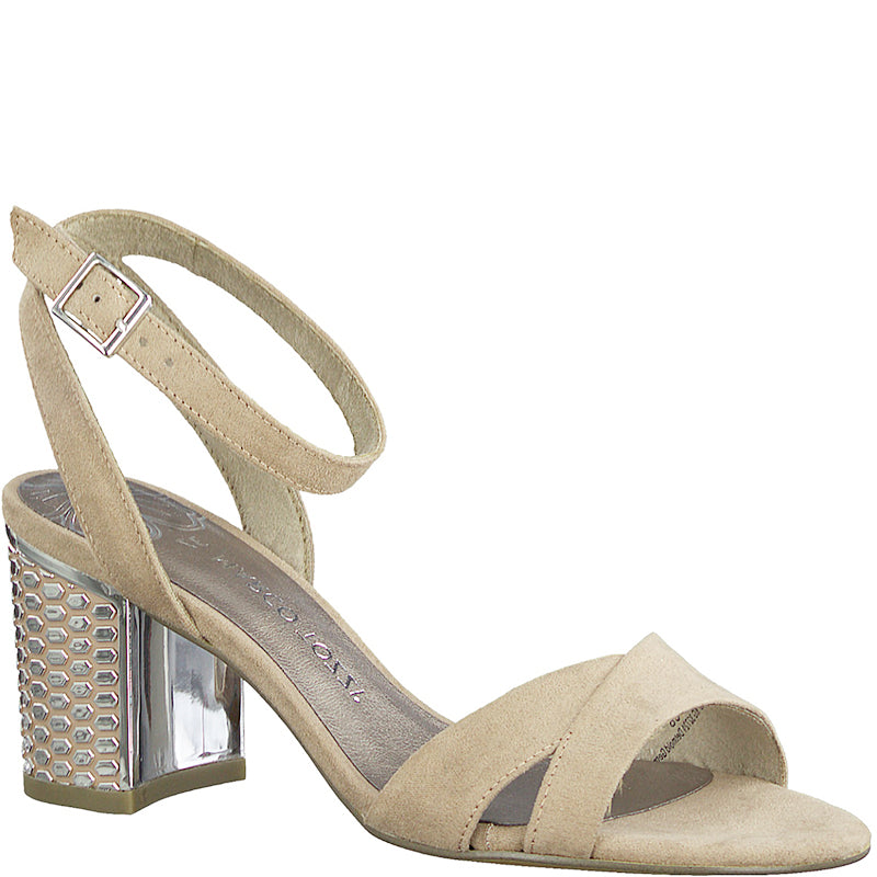 MARCO TOZZI - MEDIUM HEEL SANDAL - NUDE