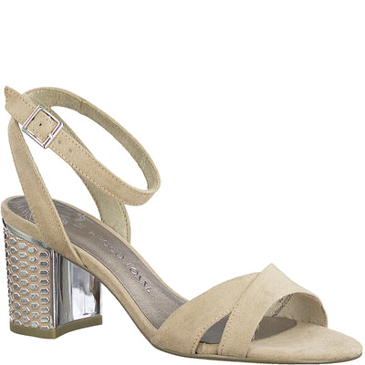 MARCO TOZZI - MEDIUM HEEL SANDAL - NUDE