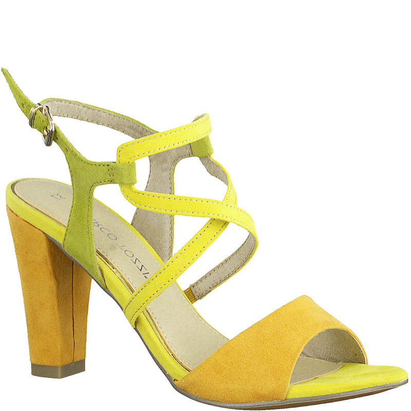 MARCO TOZZI - HI HEEL FASHION SANDAL - YELLOW COMBI