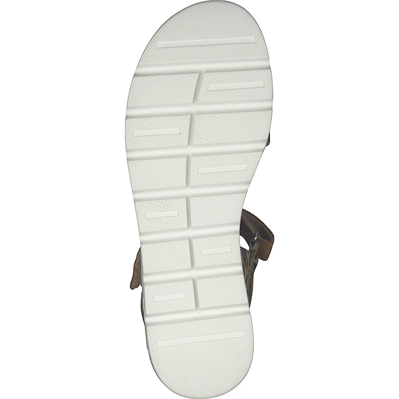 MARCO TOZZI - FLAT FASHION SANDAL - BROWN LEOPARD PRINT