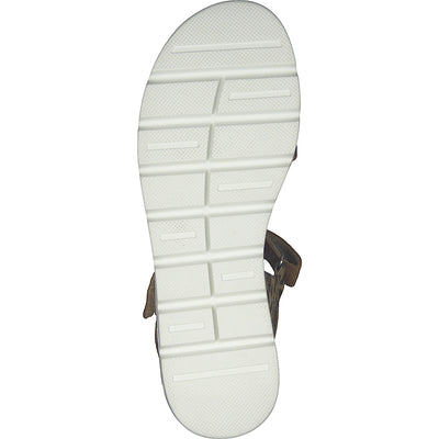 MARCO TOZZI - FLAT FASHION SANDAL - BROWN LEOPARD PRINT
