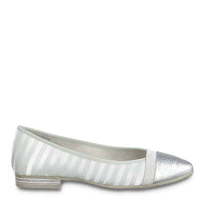 JANA - FLAT POMP - SILVER COMBI