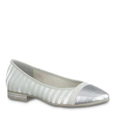 JANA - FLAT POMP - SILVER COMBI