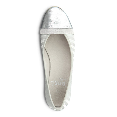 JANA - FLAT POMP - SILVER COMBI
