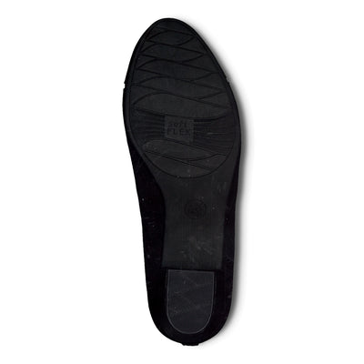 JANA - Black Low Heel Court Shoe