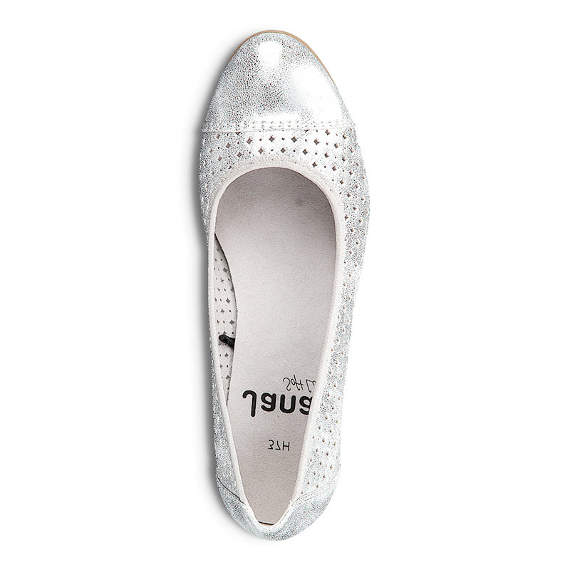 JANA - MEDIUM WEDGE SHOE - SILVER