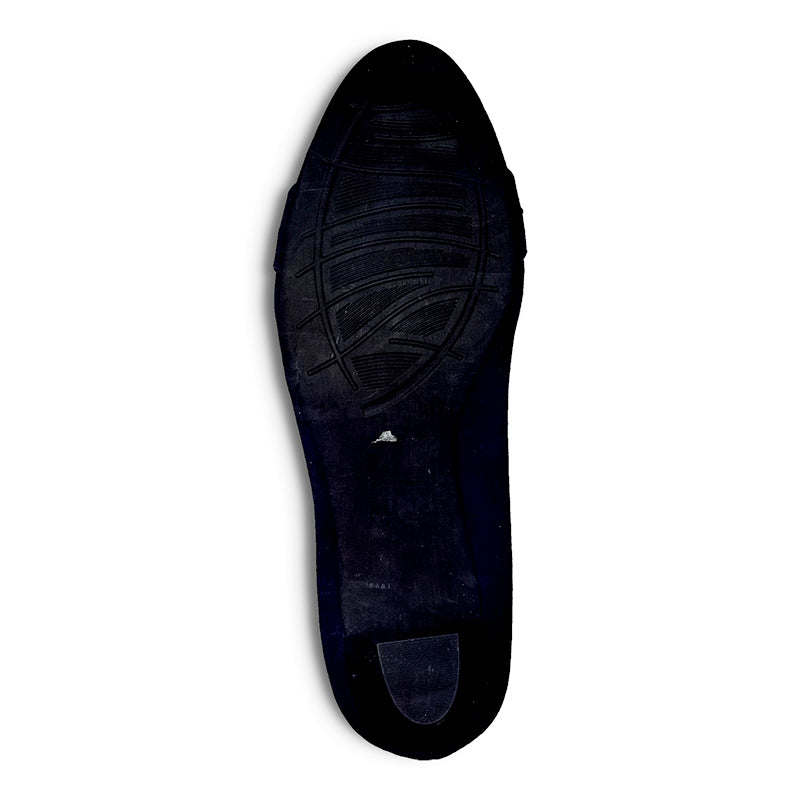 JANA - MEDIUM HEEL COURT SHOE - NAVY SUEDE