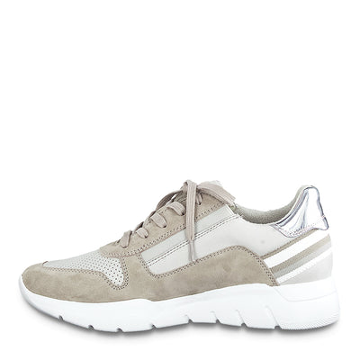 JANA - WEDGE LACED TRAINER - GREY MULTI