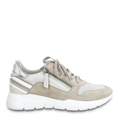 JANA - WEDGE LACED TRAINER - GREY MULTI