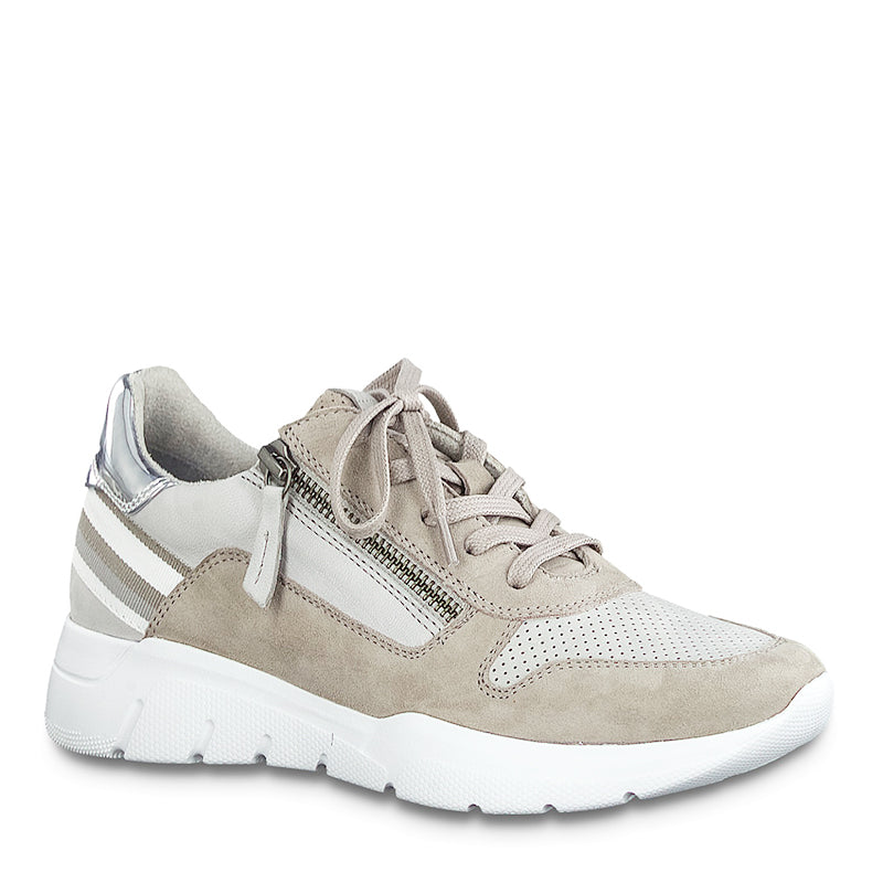 JANA - WEDGE LACED TRAINER - GREY MULTI
