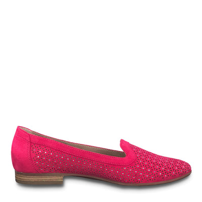JANA - Pink Low Heel Slip On Shoe