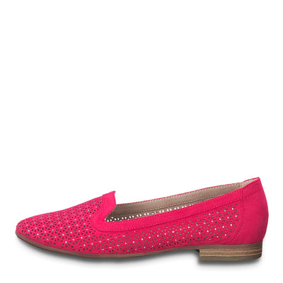 JANA - Pink Low Heel Slip On Shoe