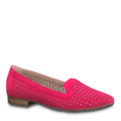 JANA - Pink Low Heel Slip On Shoe