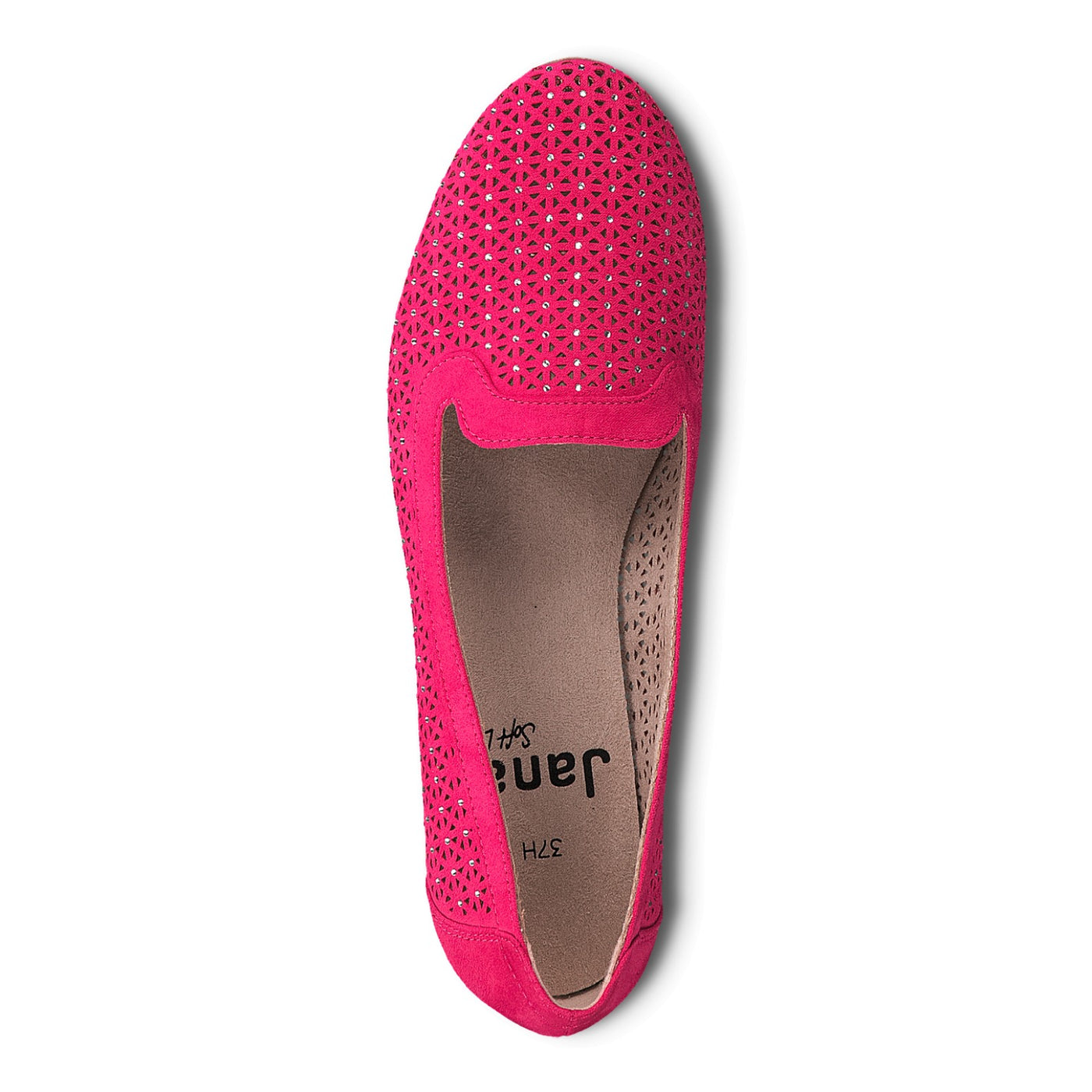 JANA - Pink Low Heel Slip On Shoe