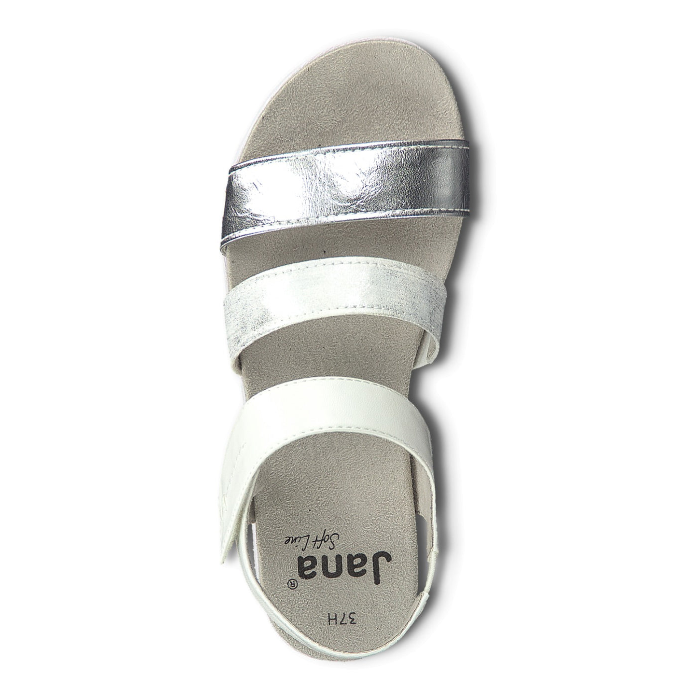 JANA - Silver Multi Strap Sandal
