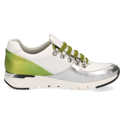 CAPRICE - LACE FASHION TRAINER - WHITE/LIME