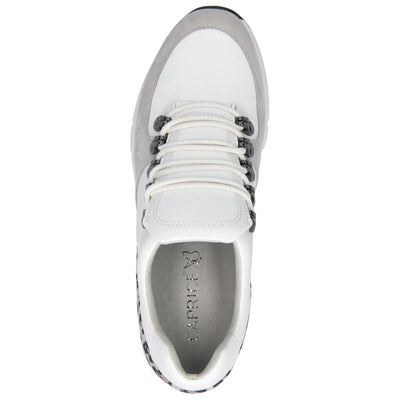 CAPRICE - LACED FASHION TRAINER - WHITE/LEOPARD