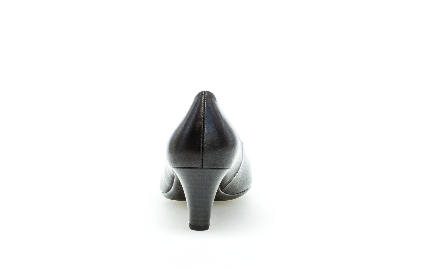 GABOR - 01.400.37 MEDIUM HEEL COURT SHOE - BLACK