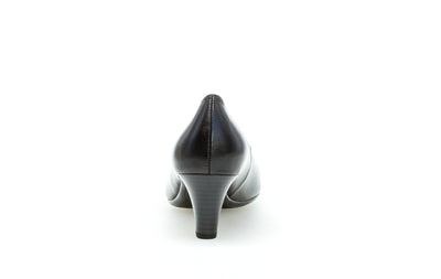 GABOR - 01.400.37 MEDIUM HEEL COURT SHOE - BLACK