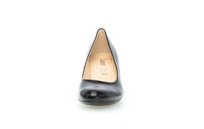 GABOR - 01.400.37 MEDIUM HEEL COURT SHOE - BLACK