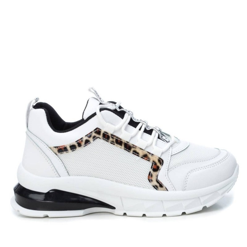 XTI - LACED FASHION TRAINER  - WHITE COMBI