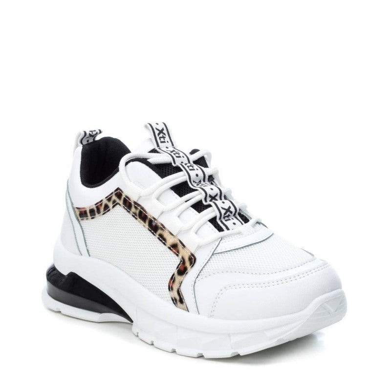 XTI - LACED FASHION TRAINER  - WHITE COMBI